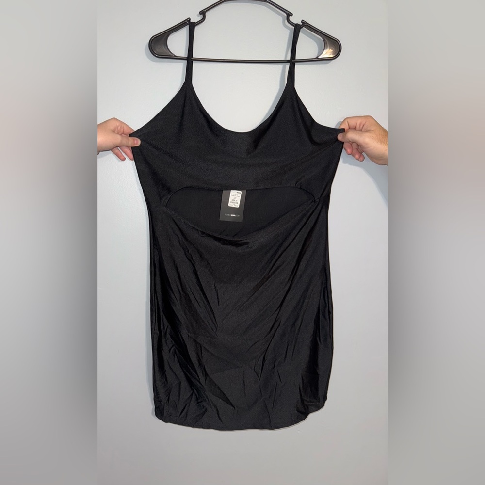 Fashion Nova 3X black body con spaghetti strap dress